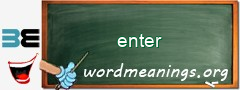 WordMeaning blackboard for enter